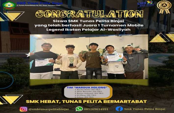 Berita SMK!!  Siswa SMK Juara 1 Lomba esport Mobile Legend 
